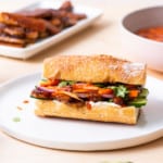 Tempeh Bahn Mi Sandwich with Pickled Carrots & Onions | The New Baguette