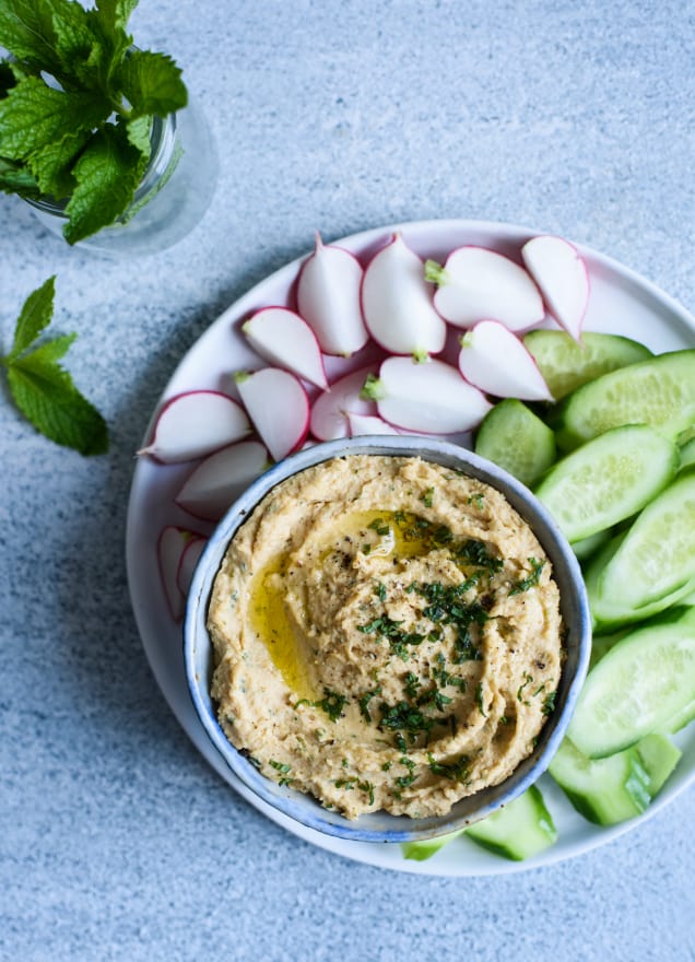 Thai Peanut Hummus with Crudités | Vegan & Gluten-Free Recipes | The New Baguette