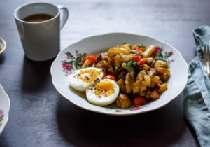 Breakfast Potato Hash with 7-Minute Eggs | The New Baguette