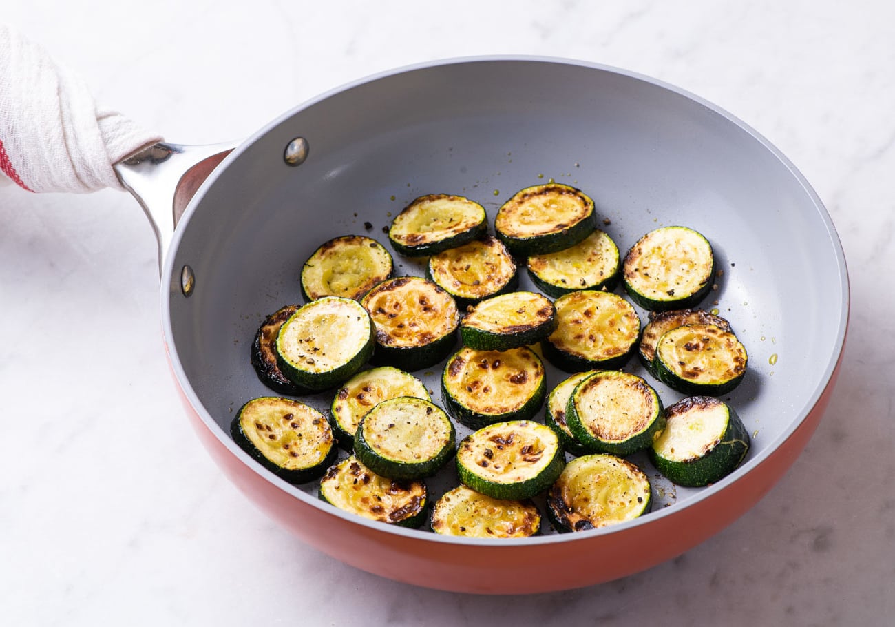 Sauteed zucchini in a skillet | How to Saute Vegetables