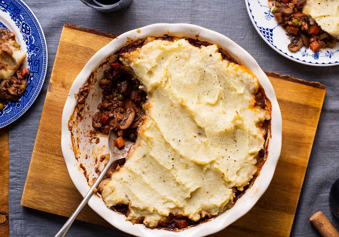 Vegetarian Shepherd’s Pie with Mushrooms and Tempeh