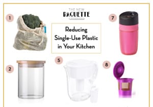 Graphic featuring eco-friendly kitchen products