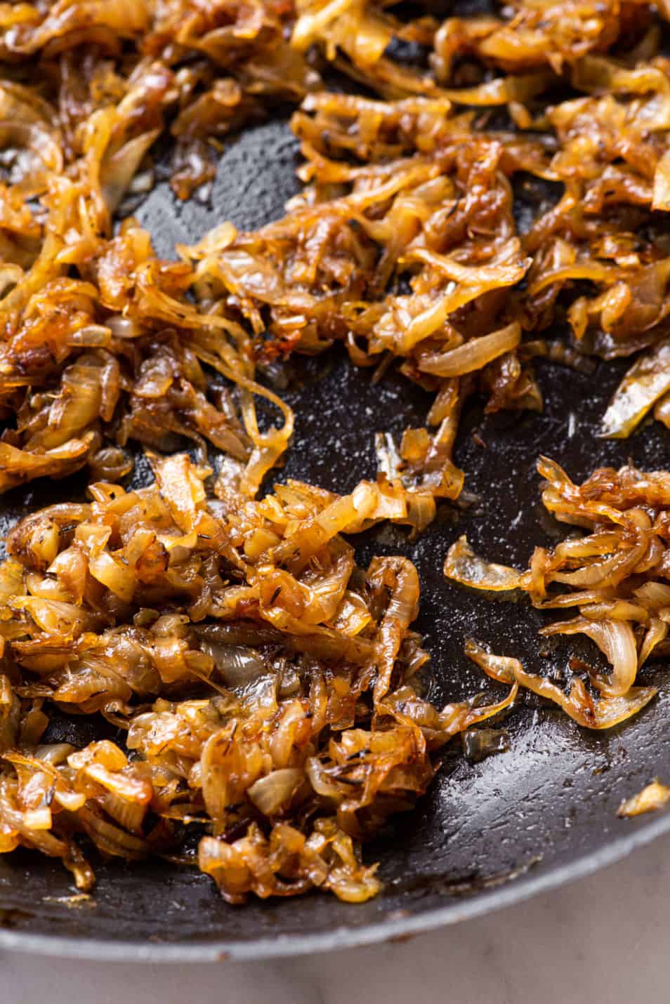 Caramelized onions in a skillet