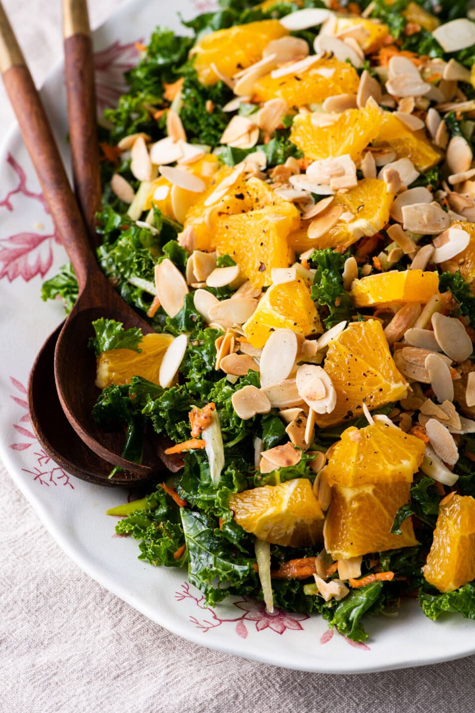 Kale Fennel Salad with Oranges and Almonds - The New Baguette