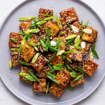 sesame tofu cubes