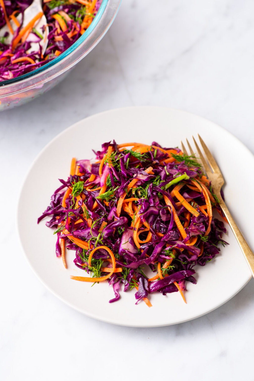 Purple Cabbage Slaw (No Mayo) - The New Baguette