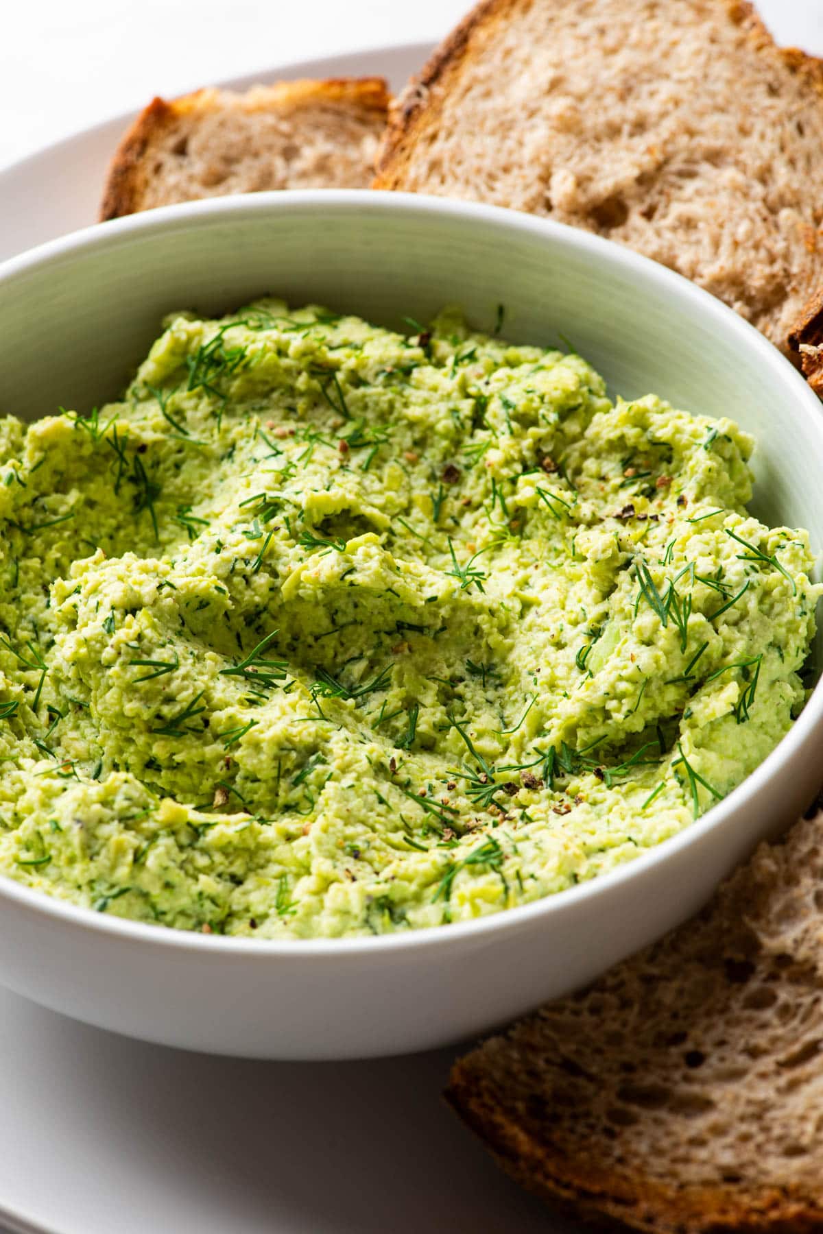 Vegan dill edamame dip.